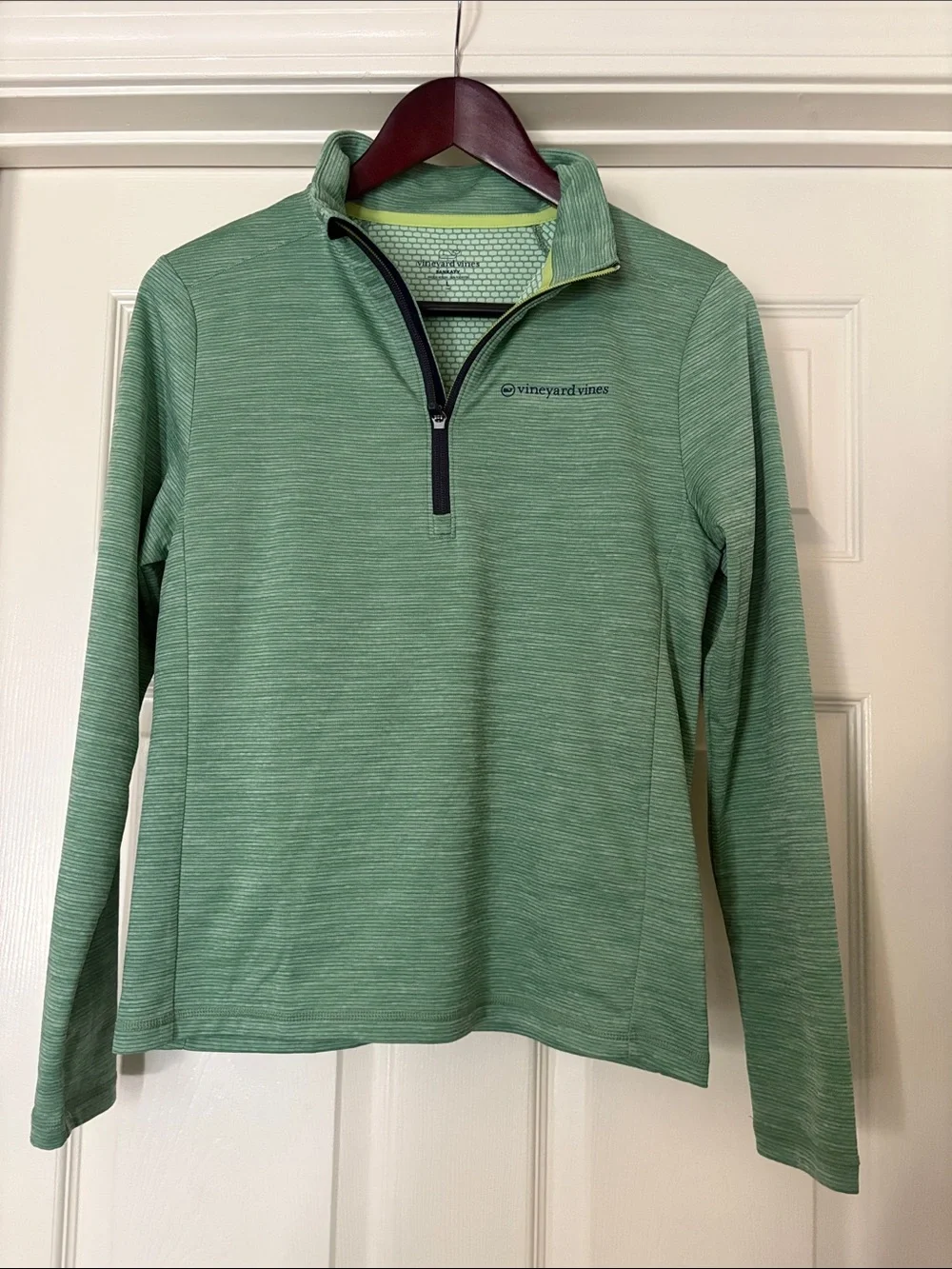 Vineyard Vines Sankaty Performance Green Quarter-Zip Pullover